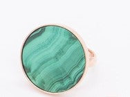 Handgefertigter Ring aus 925 Silber 18k Rosegold plattiert mit Edelstein