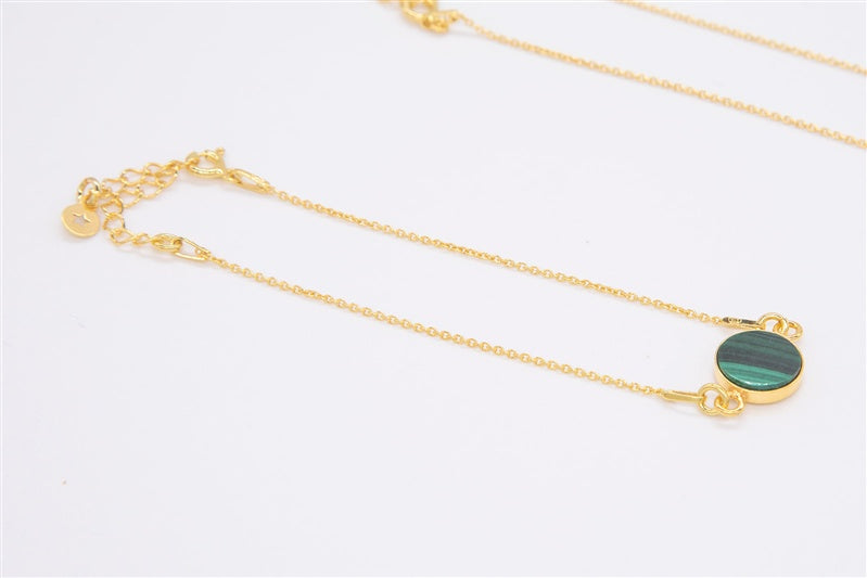 Handgefertigtes Armband aus 925 Silber 24k Gold plattiert mit Edelstein