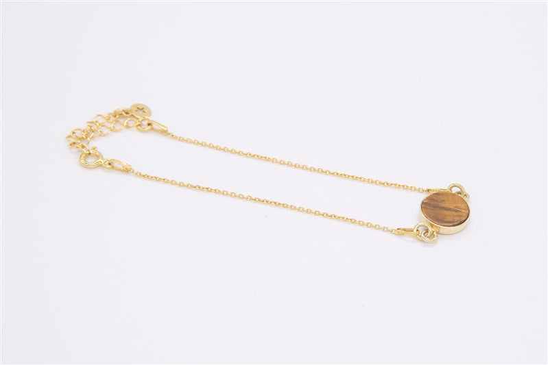 Handgefertigtes Armband aus 925 Silber 24k Gold plattiert mit Edelstein