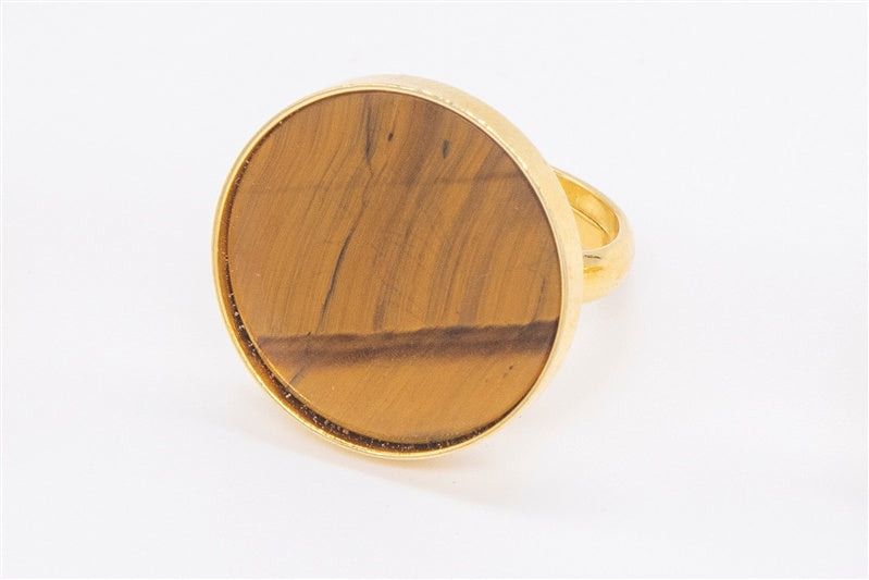 Handgefertigter Ring aus 925 Silber 24k Gold plattiert mit Edelstein