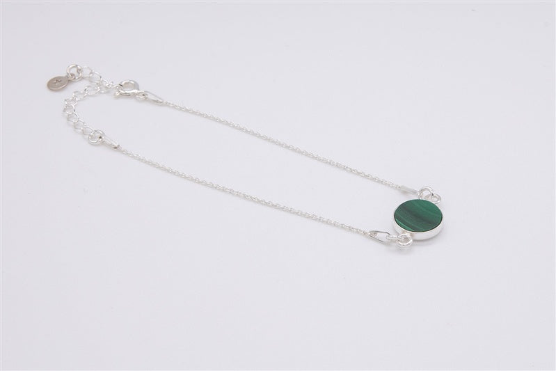 Handgefertigtes Armband aus 925 Silber mit Edelstein