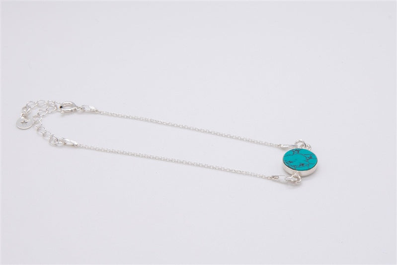 Handgefertigtes Armband aus 925 Silber mit Edelstein