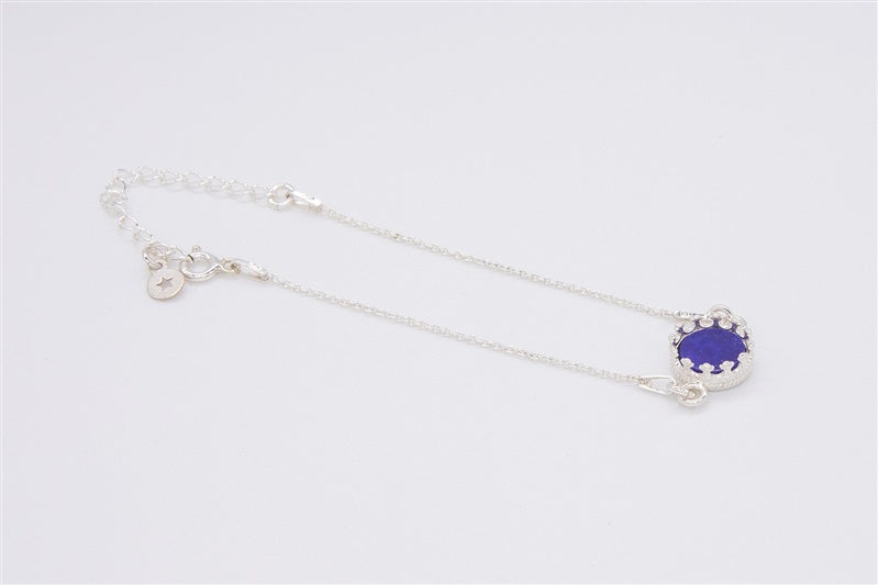 Handgefertigtes Armband aus 925 Silber mit Edelstein