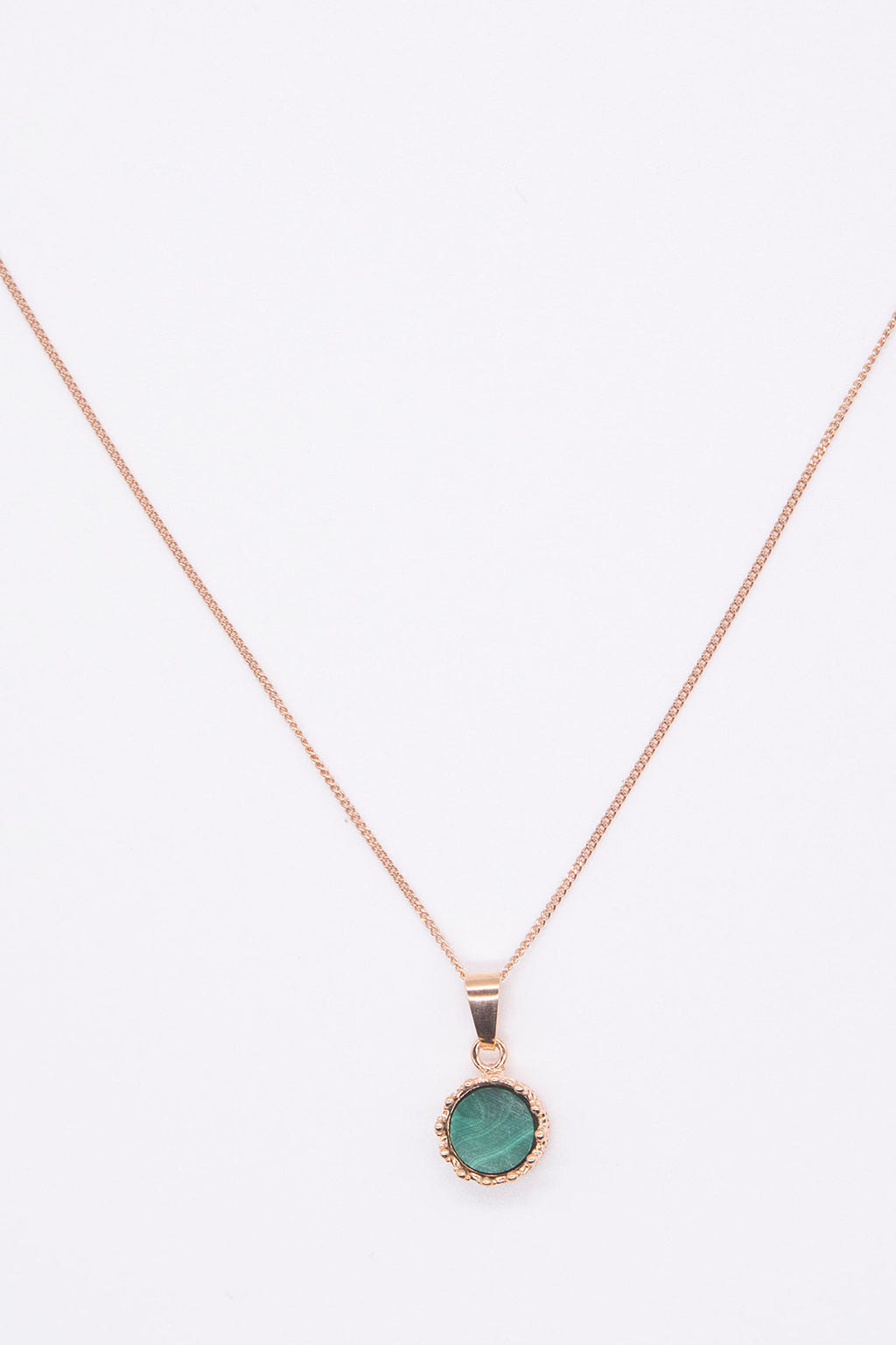 Handgefertigte Halskette aus 925 Silber 18k Rosegold plattiert mit Edelstein-Anhänger