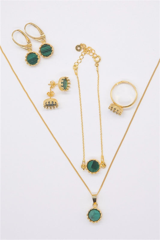 Handgefertigtes Armband aus 925 Silber 24k Gold plattiert mit Edelstein