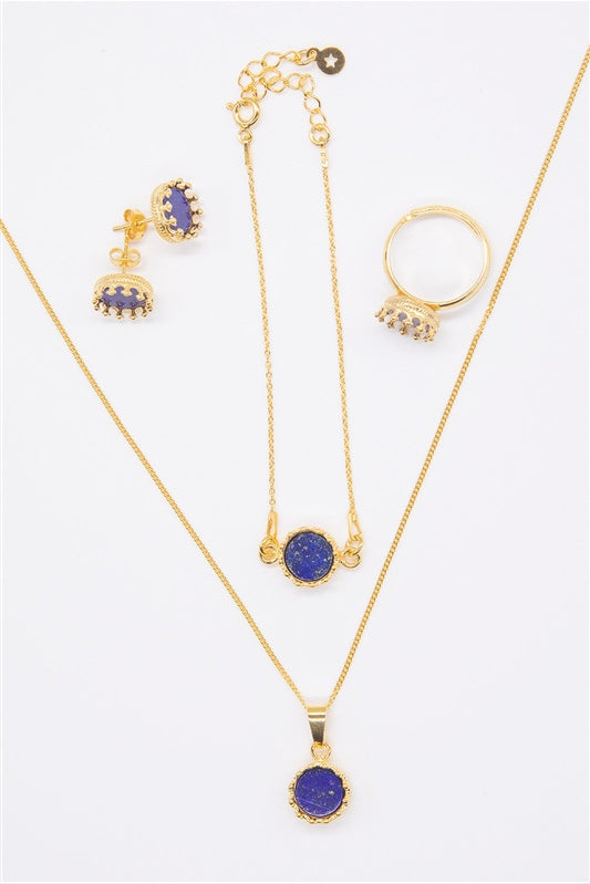 Handgefertigtes Armband aus 925 Silber 24k Gold plattiert mit Edelstein